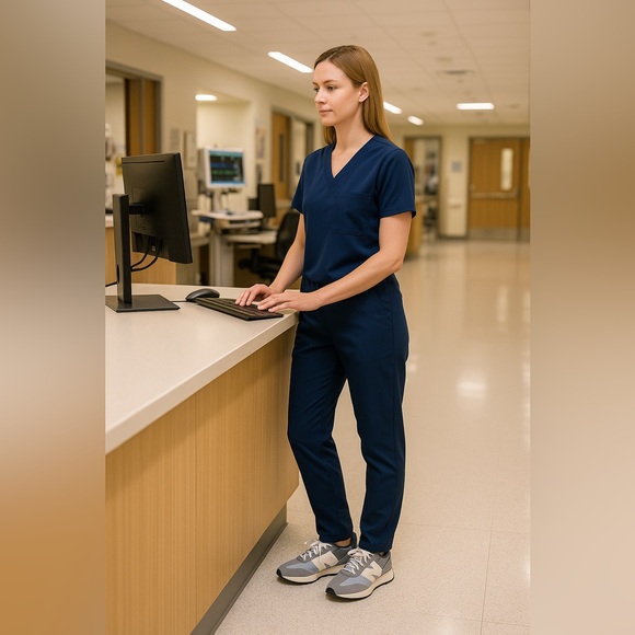 FIGS + New Balance 327 Sneakers | Ombre Grey | Size 8 - Picture 13 of 14